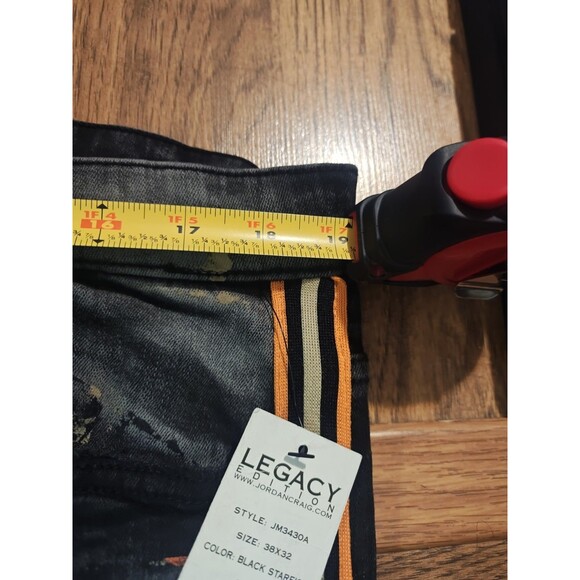 NWT Jordan Craig Black Starfish Denim SEAN 38x32 Paint Splatter Legacy Edition - Picture 4 of 8